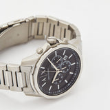 Buy Shop Armani Exchange Banks Chronograph Black Dial Silver Steel Strap Watch For Men - AX1720 USA Online