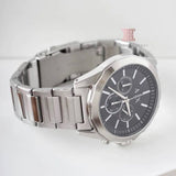 Buy Shop Armani Exchange Banks Chronograph Black Dial Silver Steel Strap Watch For Men - AX1720 USA Online