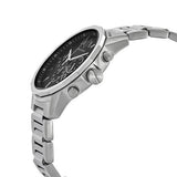 Buy Shop Armani Exchange Banks Chronograph Black Dial Silver Steel Strap Watch For Men - AX1720 USA Online