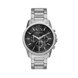 Buy Shop Armani Exchange Banks Chronograph Black Dial Silver Steel Strap Watch For Men - AX1720 USA Online