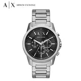 Buy Shop Armani Exchange Banks Chronograph Black Dial Silver Steel Strap Watch For Men - AX1720 USA Online