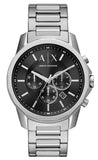 Buy Shop Armani Exchange Banks Chronograph Black Dial Silver Steel Strap Watch For Men - AX1720 USA Online