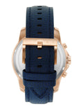 Buy Shop Armani Exchange Banks Chronograph Blue Dial Blue Leather Strap Watch For Men - AX1723 USA Online
