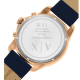 Buy Shop Armani Exchange Banks Chronograph Blue Dial Blue Leather Strap Watch For Men - AX1723 USA Online