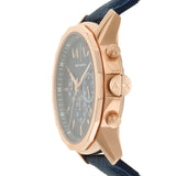Buy Shop Armani Exchange Banks Chronograph Blue Dial Blue Leather Strap Watch For Men - AX1723 USA Online