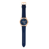 Buy Shop Armani Exchange Banks Chronograph Blue Dial Blue Leather Strap Watch For Men - AX1723 USA Online