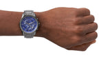 Buy Shop Armani Exchange Banks Chronograph Blue Dial Grey Steel Strap Watch For Men - AX1731 USA Online