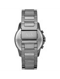Buy Shop Armani Exchange Banks Chronograph Blue Dial Grey Steel Strap Watch For Men - AX1731 USA Online