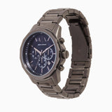 Buy Shop Armani Exchange Banks Chronograph Blue Dial Grey Steel Strap Watch For Men - AX1731 USA Online