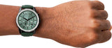 Buy Shop Armani Exchange Banks Chronograph Green Dial Green Leather Strap Watch For Men - AX1725 USA Online