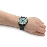 Buy Shop Armani Exchange Banks Chronograph Green Dial Green Leather Strap Watch For Men - AX1725 USA Online