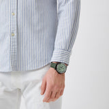 Buy Shop Armani Exchange Banks Chronograph Green Dial Green Leather Strap Watch For Men - AX1725 USA Online