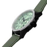 Buy Shop Armani Exchange Banks Chronograph Green Dial Green Leather Strap Watch For Men - AX1725 USA Online