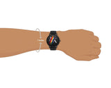 Buy Shop Armani Exchange Cayde Analog Black Dial Black Leather Strap Watch For Men - AX7120 USA Online
