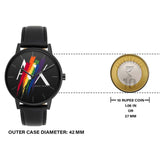 Buy Shop Armani Exchange Cayde Analog Black Dial Black Leather Strap Watch For Men - AX7120 USA Online