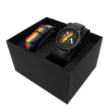 Buy Shop Armani Exchange Cayde Analog Black Dial Black Leather Strap Watch For Men - AX7120 USA Online
