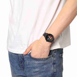 Buy Shop Armani Exchange Cayde Analog Black Dial Black Leather Strap Watch For Men - AX7120 USA Online