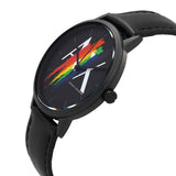 Buy Shop Armani Exchange Cayde Analog Black Dial Black Leather Strap Watch For Men - AX7120 USA Online