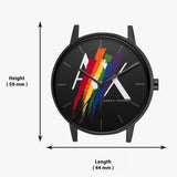 Buy Shop Armani Exchange Cayde Analog Black Dial Black Leather Strap Watch For Men - AX7120 USA Online