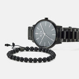 Buy Shop Armani Exchange Cayde Analog Black Dial Black Steel Strap Watch For Men - AX2701 USA Online
