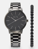 Buy Shop Armani Exchange Cayde Analog Black Dial Black Steel Strap Watch For Men - AX2701 USA Online