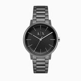 Buy Shop Armani Exchange Cayde Analog Black Dial Black Steel Strap Watch For Men - AX2701 USA Online