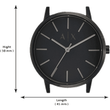 Buy Shop Armani Exchange Cayde Analog Black Dial Black Steel Strap Watch For Men - AX2701 USA Online