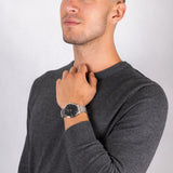 Buy Shop Armani Exchange Cayde Analog Black Dial Silver Steel Strap Watch For Men - AX2700 USA Online