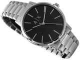 Buy Shop Armani Exchange Cayde Analog Black Dial Silver Steel Strap Watch For Men - AX2700 USA Online