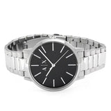 Buy Shop Armani Exchange Cayde Analog Black Dial Silver Steel Strap Watch For Men - AX2700 USA Online