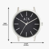 Buy Shop Armani Exchange Cayde Analog Black Dial Silver Steel Strap Watch For Men - AX2700 USA Online
