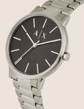 Buy Shop Armani Exchange Cayde Analog Black Dial Silver Steel Strap Watch For Men - AX2700 USA Online