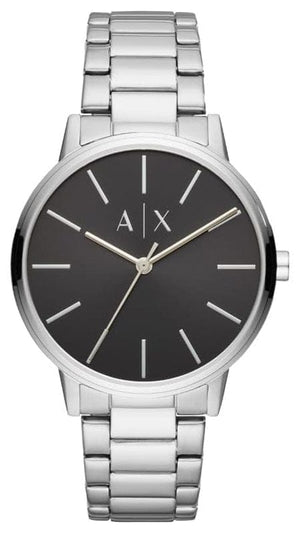 Buy Shop Armani Exchange Cayde Analog Black Dial Silver Steel Strap Watch For Men - AX2700 USA Online