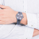 Buy Shop Armani Exchange Cayde Analog Blue Dial Blue Steel Strap Watch For Men - AX2702 USA Online