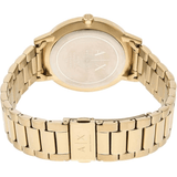 Buy Shop Armani Exchange Cayde Analog Gold Dial Gold Steel Strap Watch For Men - AX2707 USA Online