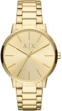 Buy Shop Armani Exchange Cayde Analog Gold Dial Gold Steel Strap Watch For Men - AX2707 USA Online