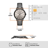 Buy Shop Armani Exchange Cayde Analog Grey Dial Grey Steel Strap Watch For Men - AX2722 USA Online