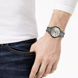 Buy Shop Armani Exchange Cayde Analog Grey Dial Grey Steel Strap Watch For Men - AX2722 USA Online