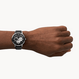 Buy Shop Armani Exchange Cayde Chronograph Black Dial Black Leather Strap Watch for Men - AX2745 USA Online