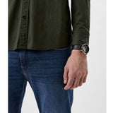 Buy Shop Armani Exchange Cayde Chronograph Black Dial Black Leather Strap Watch for Men - AX2745 USA Online