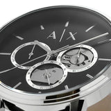 Buy Shop Armani Exchange Cayde Chronograph Black Dial Black Leather Strap Watch for Men - AX2745 USA Online