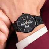 Buy Shop Armani Exchange Cayde Chronograph Black Dial Black Mesh Strap Watch For Men - AX2716 USA Online