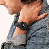 Buy Shop Armani Exchange Cayde Chronograph Black Dial Black Mesh Strap Watch For Men - AX2716 USA Online