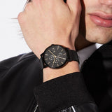 Buy Shop Armani Exchange Cayde Chronograph Black Dial Black Mesh Strap Watch For Men - AX2716 USA Online