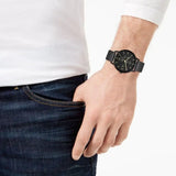 Buy Shop Armani Exchange Cayde Chronograph Black Dial Black Mesh Strap Watch For Men - AX2716 USA Online