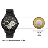 Buy Shop Armani Exchange Cayde Chronograph Black Dial Black Steel Strap Watch for Men - AX2748 USA Online