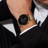 Buy Shop Armani Exchange Cayde Chronograph Black Dial Gold Mesh Strap Watch For Men - AX2715 USA Online