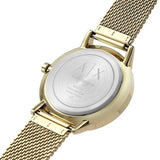 Buy Shop Armani Exchange Cayde Chronograph Black Dial Gold Mesh Strap Watch For Men - AX2715 USA Online