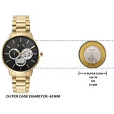 Buy Shop Armani Exchange Cayde Chronograph Black Dial Gold Steel Strap Watch for Men - AX2747 USA Online