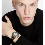 Buy Shop Armani Exchange Cayde Chronograph Black Dial Gold Steel Strap Watch for Men - AX2747 USA Online
